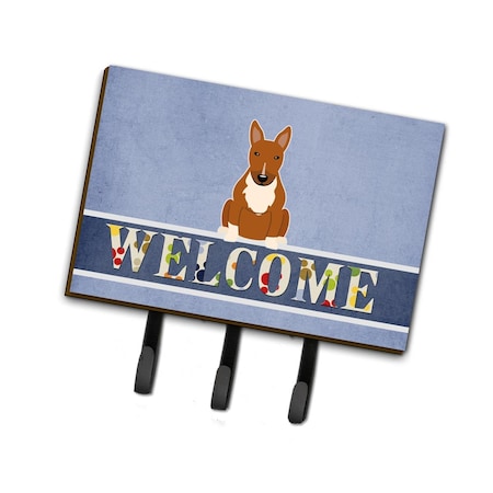 Carolines Treasures Bull Terrier Red Welcome Leash or Key Holder BB5715TH68